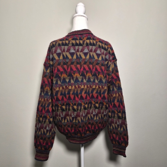 Peruvian Connection Abstract 100% Alpaca Geometric Sweater M - Picture 4 of 5